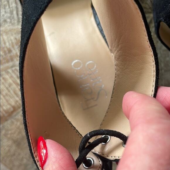 FRANCO SARTO Black Wrap Heels – Party Sandals, Size 9, EUC - Picture 4 of 7